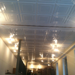 Tin Ceiling Xpress Cambridge pattern painted white