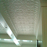small floral white metal ceiling tiles