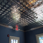 square 24 white metal ceiling