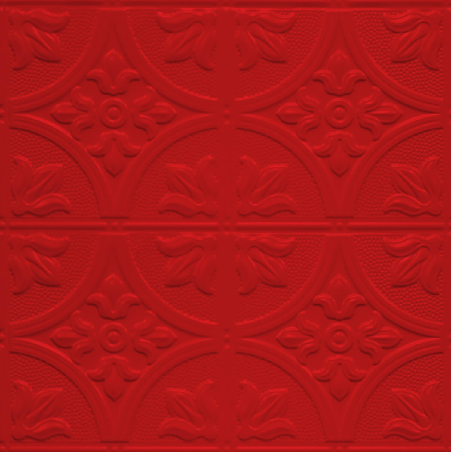 Fire Engine Red Ceiling tile Finish